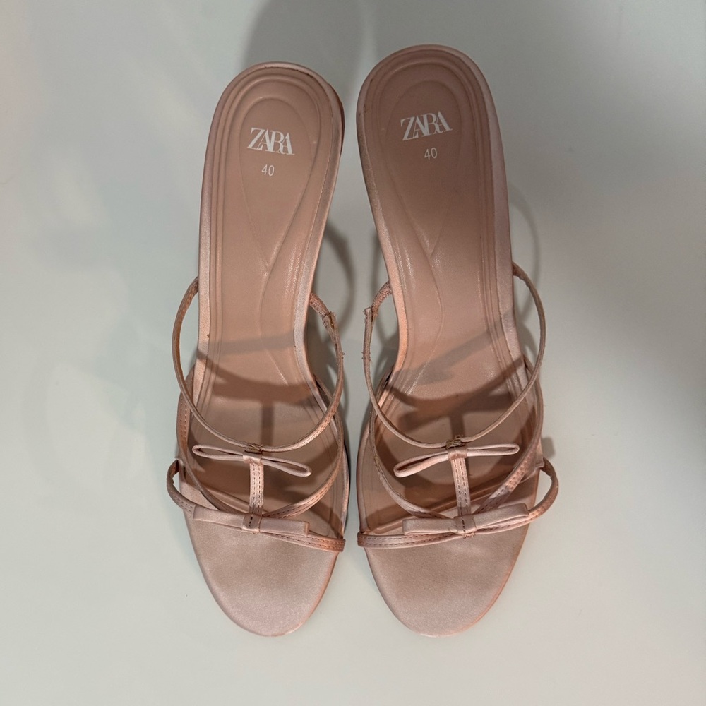 Zara Pink Strappy Heels - Picture 2 of 6